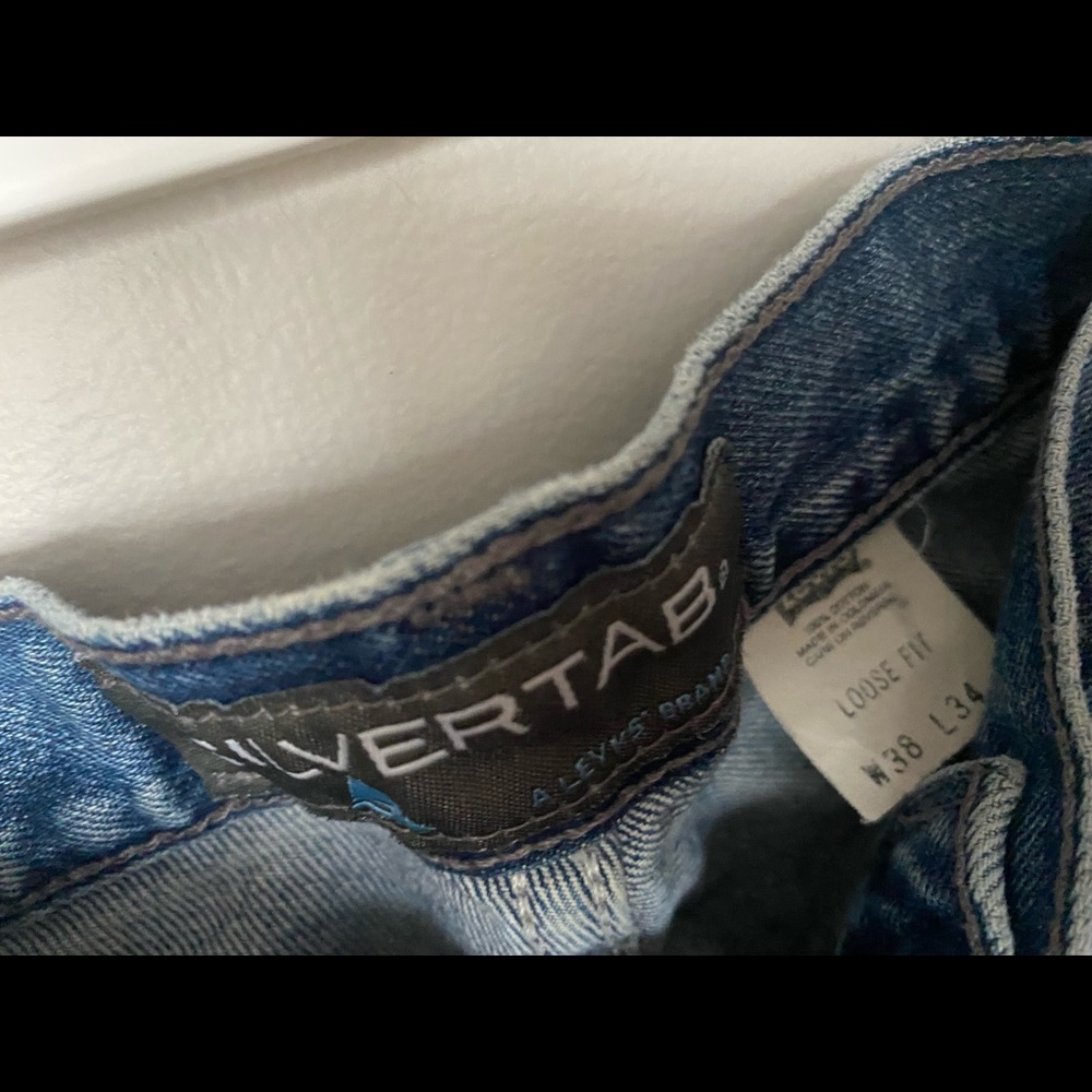 Mens vintage Levi silver tab blue jeans 38/34